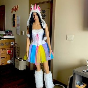 COMPLETE WOMENS HALLOWEEN UNICORN 🦄 COSTUME